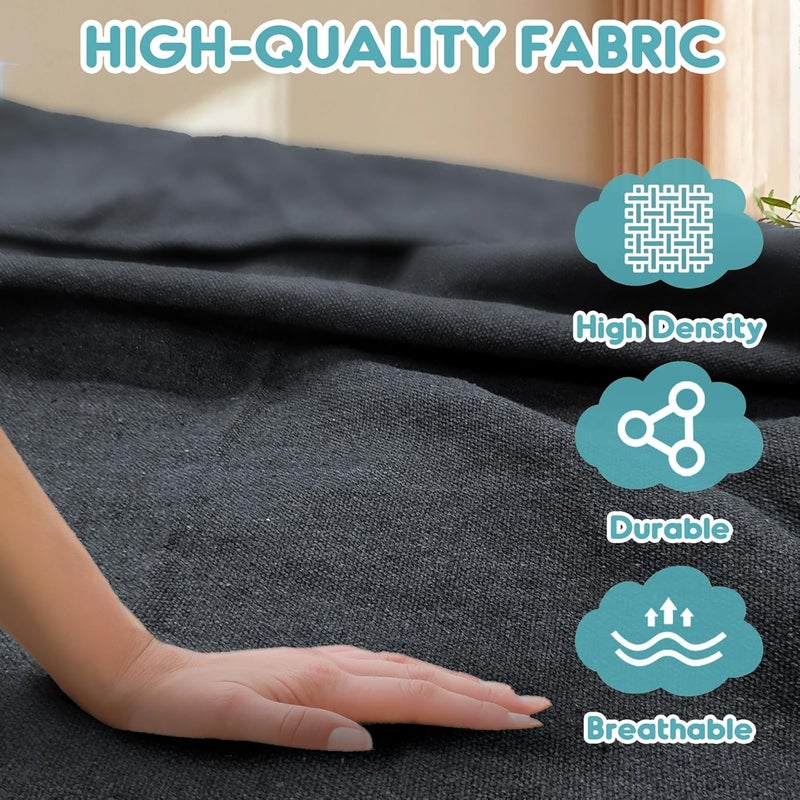 Anyoo Garden Cotton Hammock Comfortable Fabric Hammock with Spreader Bar Sturdy Hammocks Up to 450lbs Portable Lightweight Hammocks with Travel Bag for Camping Outdoor/Indoor Patio Backyard - Image 3